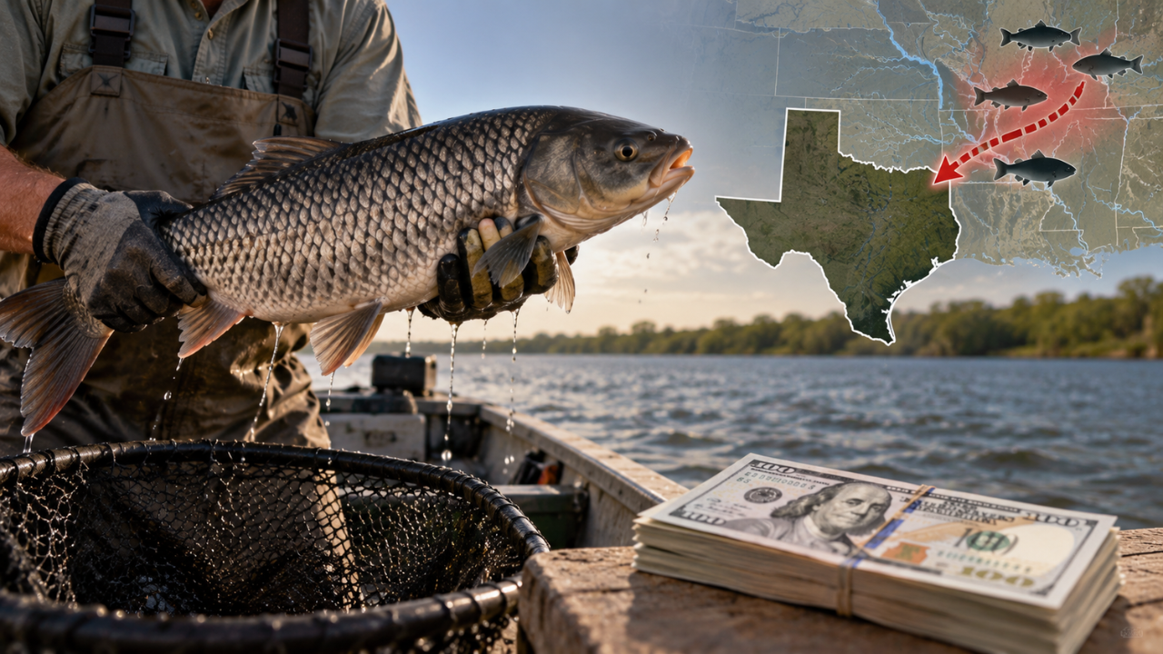 Texas Launches $100 Bounty Program for Invasive Black Carp