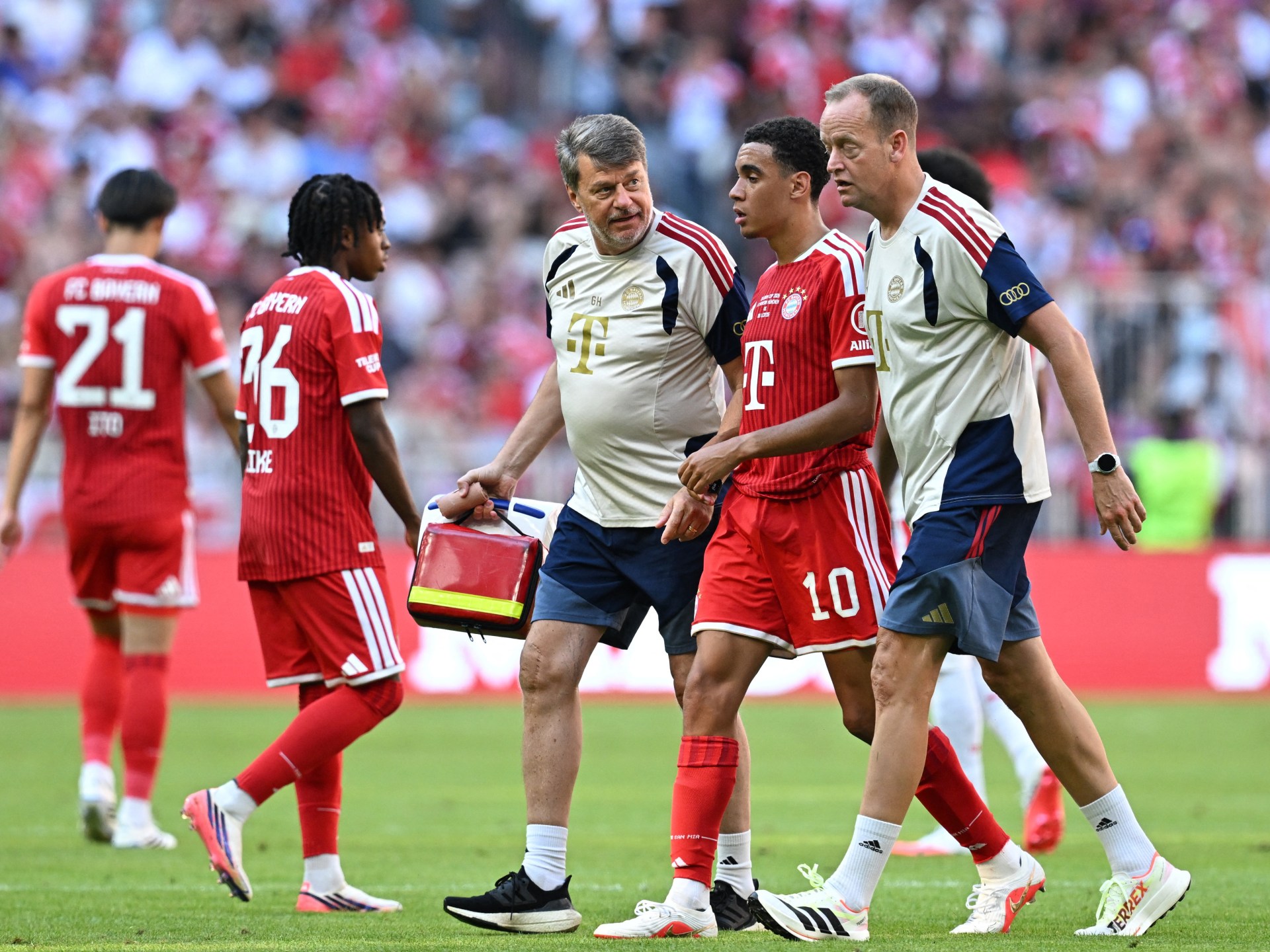 Bayern Munich's Musiala collapses during match after medication adjustment
