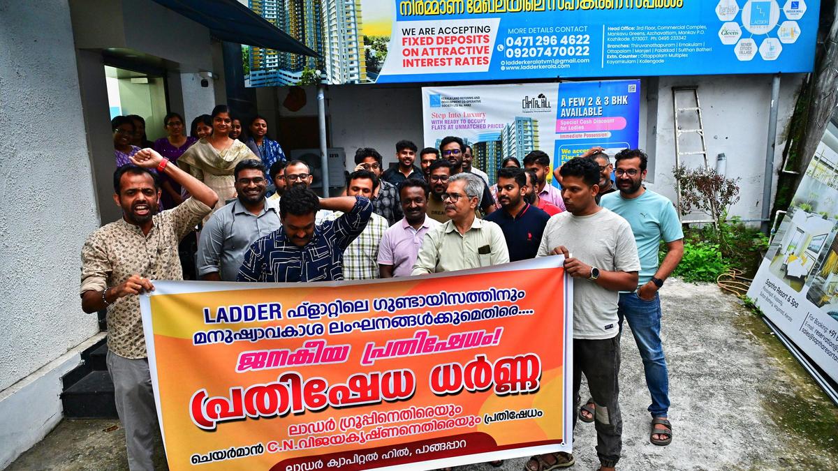 Apartment residents protest over missing amenities from builder