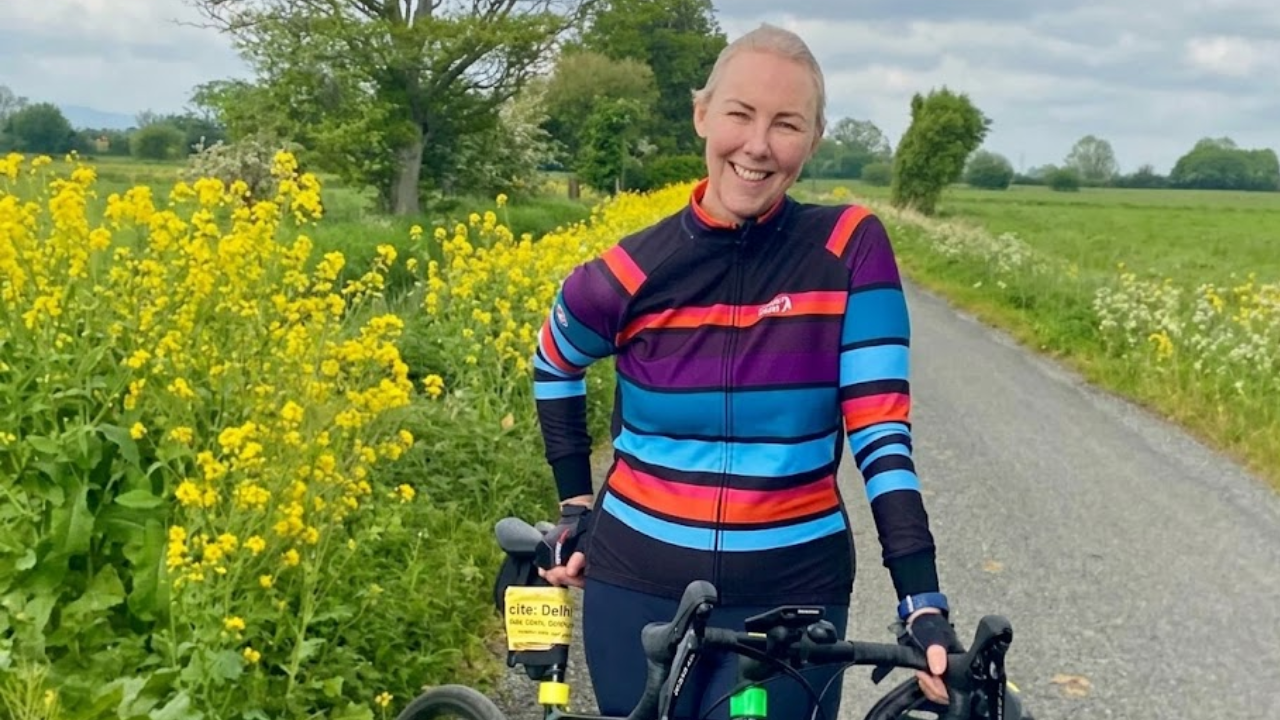 Cancer survivor cycles 186 miles to honour hospital that saved her life