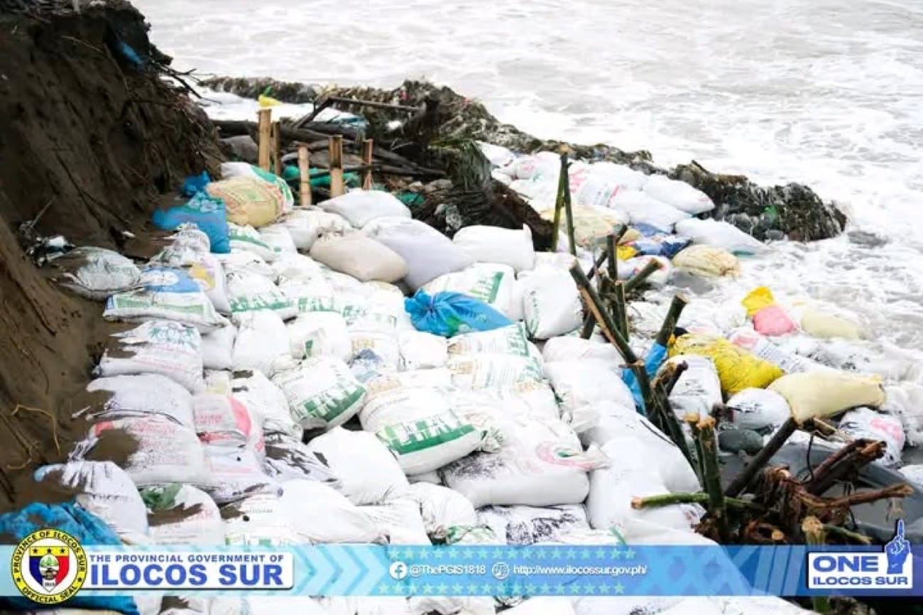 Two families receive aid after sea surge destroys homes in Ilocos Sur