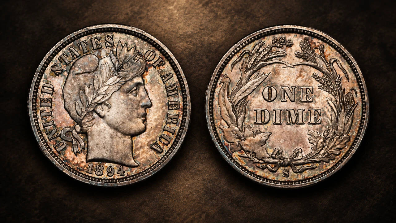 Rare 1894 US dime fetches $1.25 million at auction