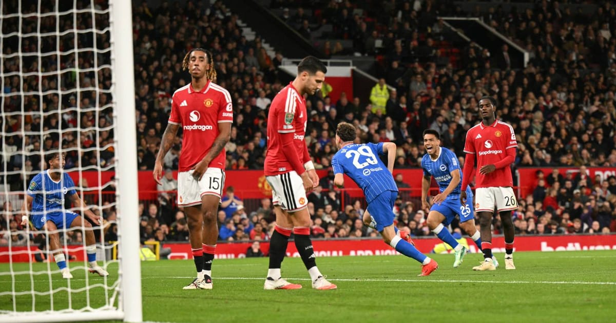 Manchester United's woes deepen after squandering two-goal lead to Brighton