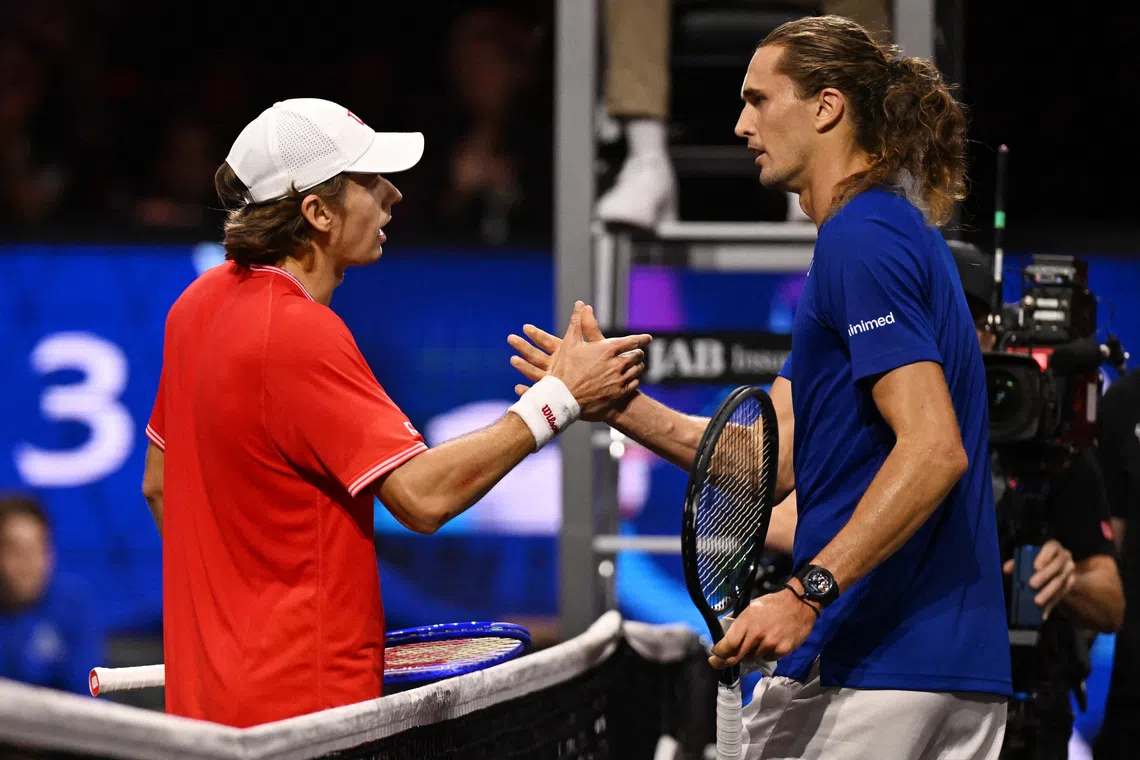 De Minaur upsets Zverev as Team World seizes Laver Cup advantage