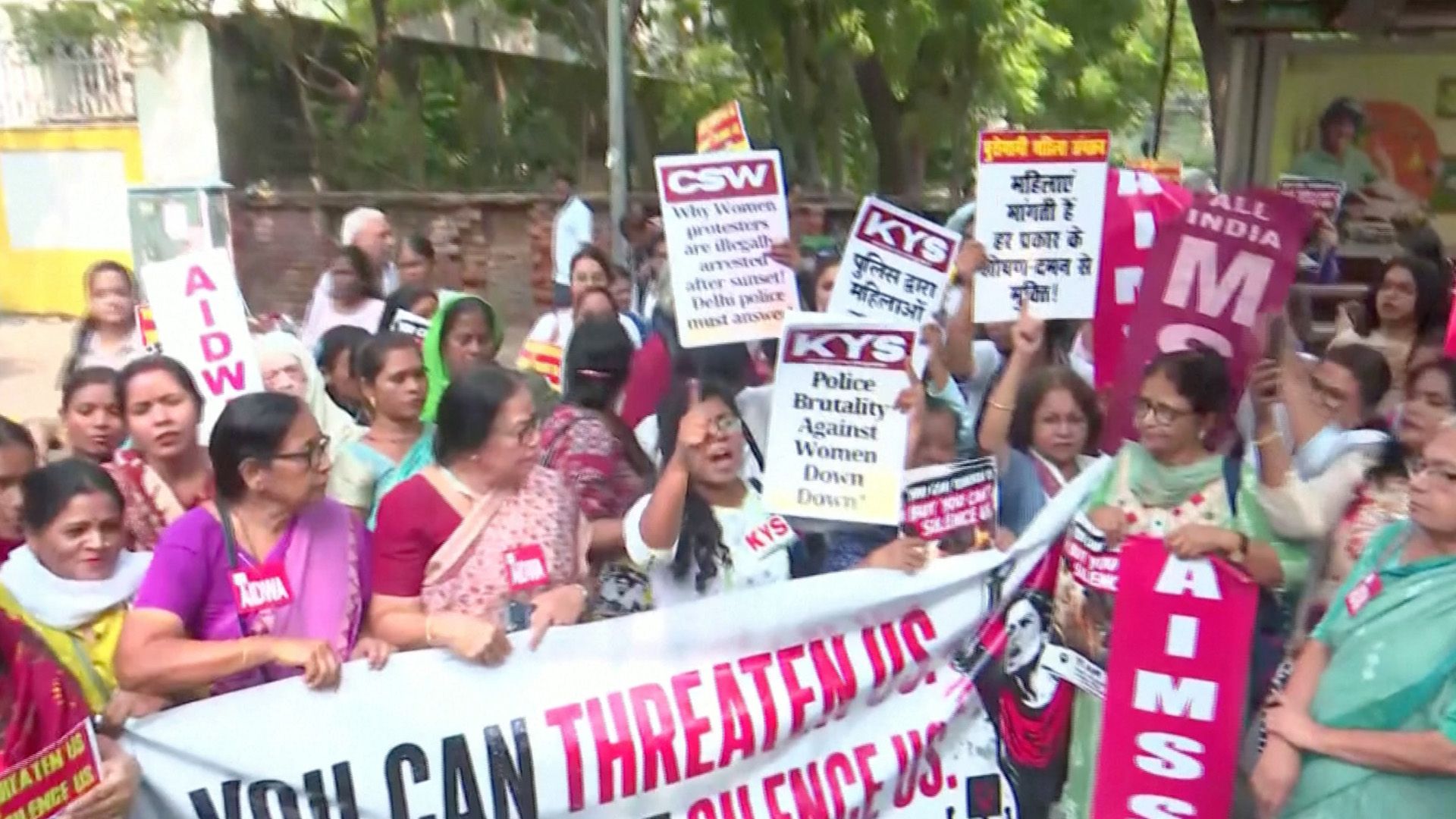 Women stage demonstrations in Delhi over law enforcement conduct