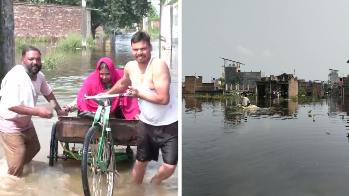 Lucknow Families Stranded on Rooftops as Floodwaters Inundate Homes