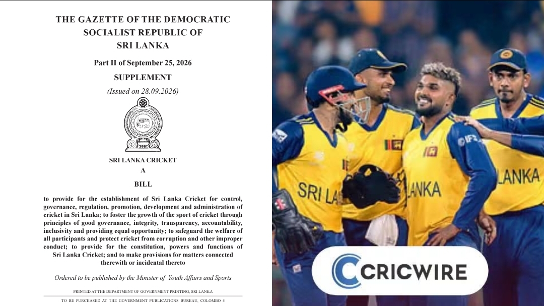 Sri Lanka Cricket governance overhaul gazetted for parliamentary review