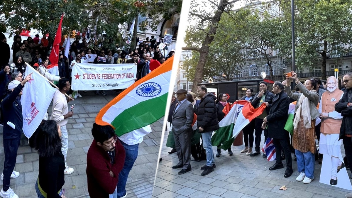 Left-wing students, government backers clash at India House in London