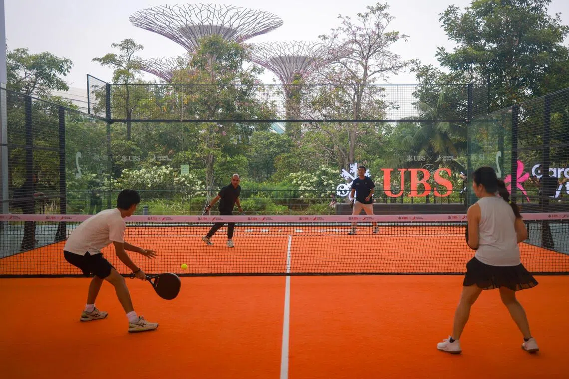 Gardens by the Bay offers free padel tennis through October