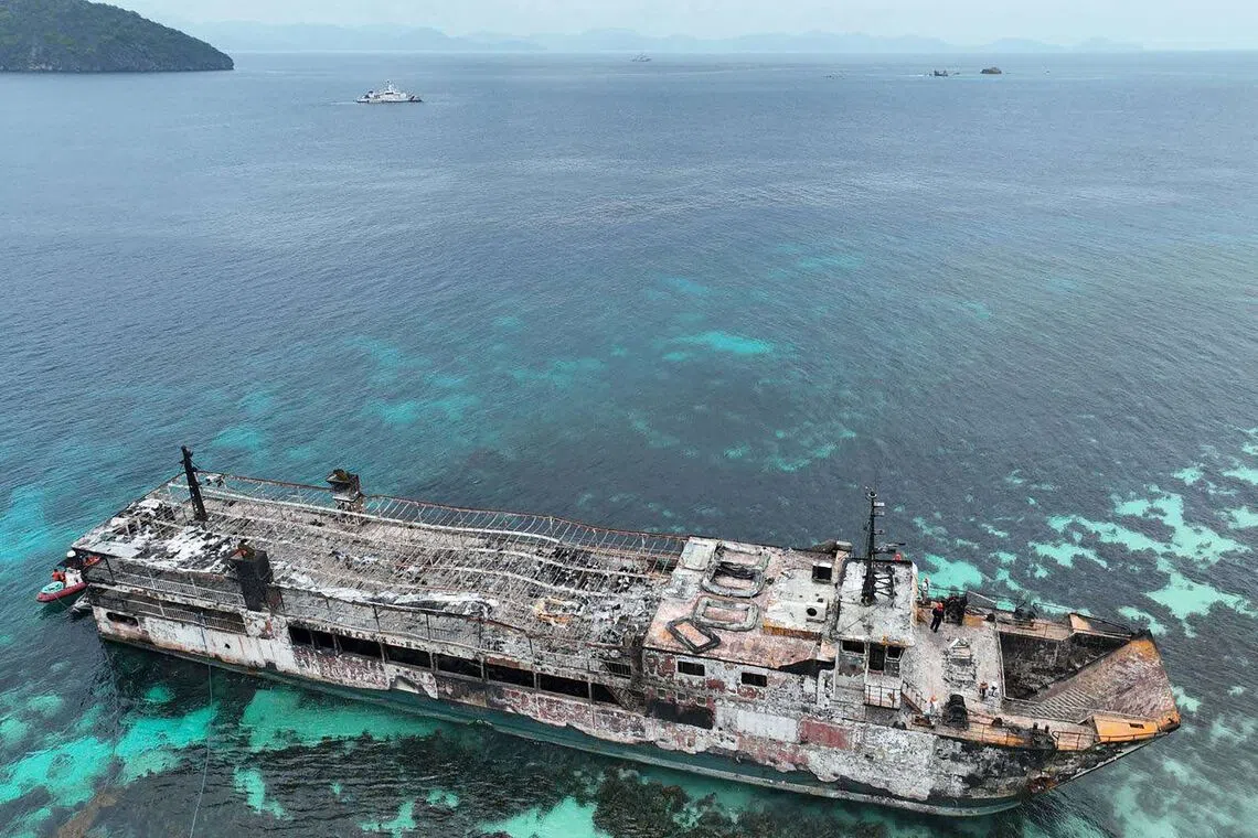 Philippines ferry fire death toll reaches 35 as search continues