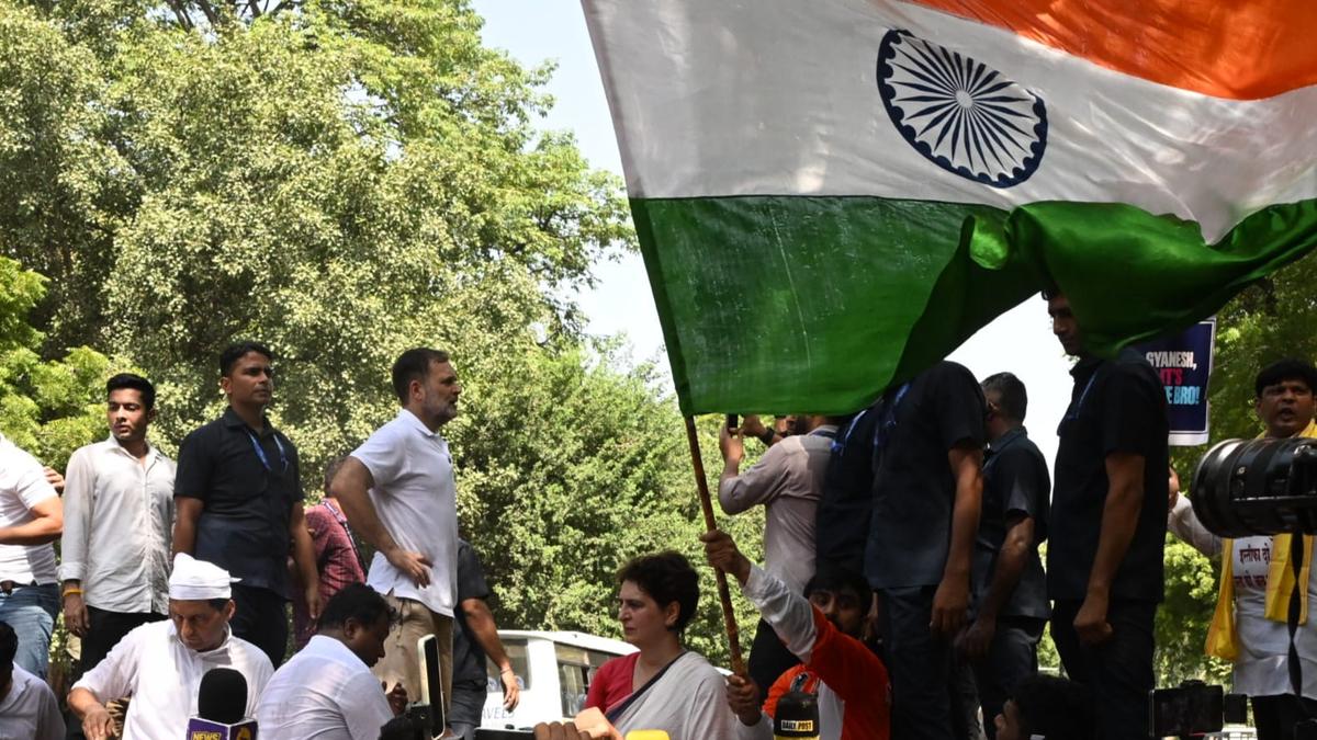 INDIA bloc MPs stage sit-in after march to Election Commission blocked