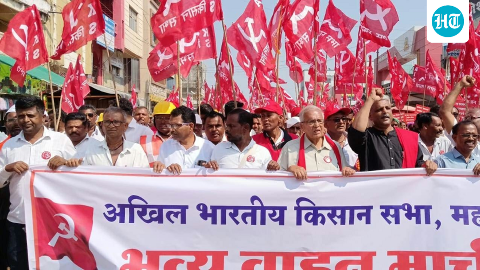 Maharashtra farmers march to Mumbai demanding drought relief measures