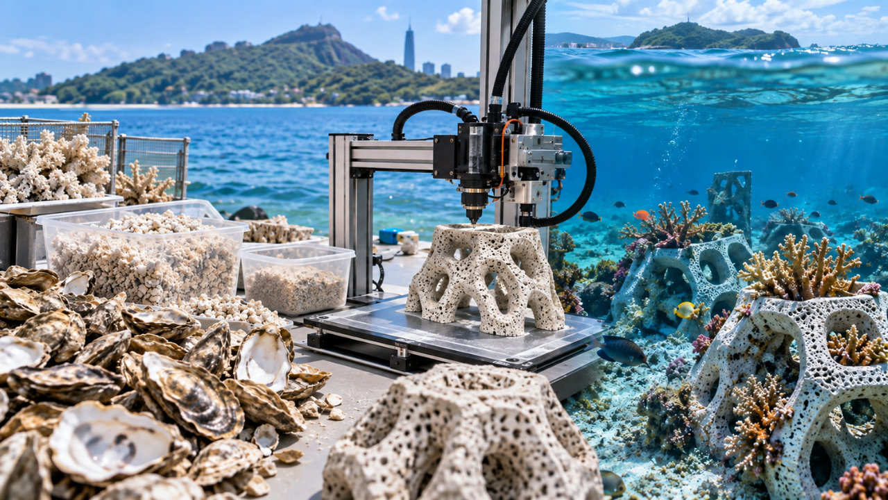 Taiwan Students Create 3D-Printed Reef Structures from Waste Materials