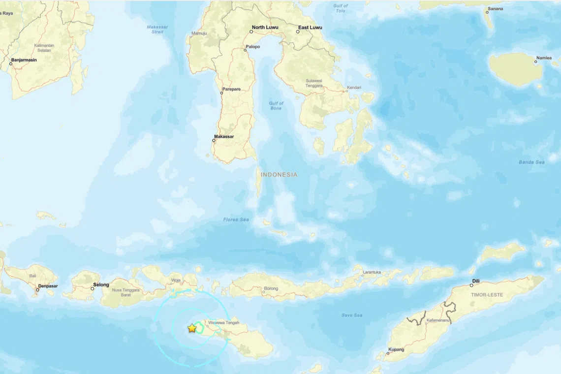 Strong earthquake strikes Indonesia's Sumbawa region