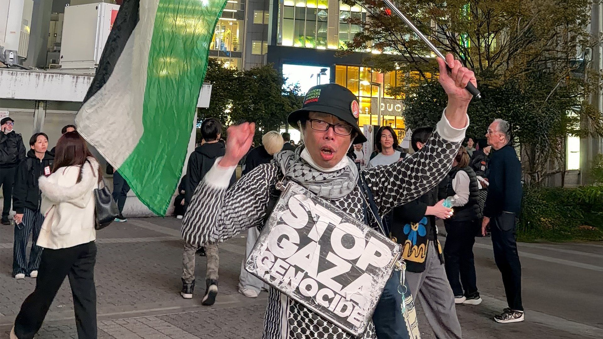 Japanese activist continues Gaza protest campaign despite risks