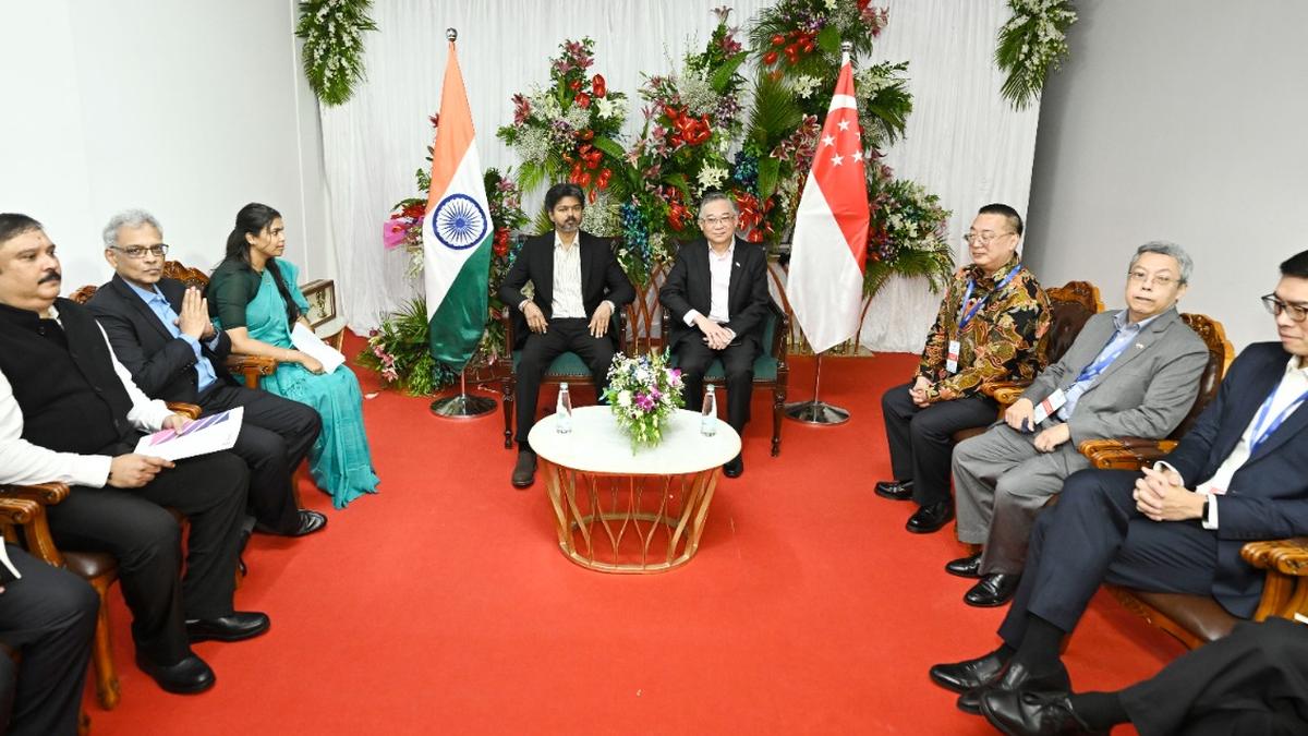 Tamil Nadu CM Vijay meets Singapore Deputy PM to boost bilateral economic ties