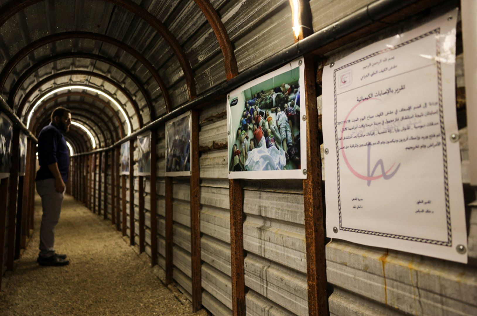 Syrian tunnel transforms into museum documenting chemical weapons attack
