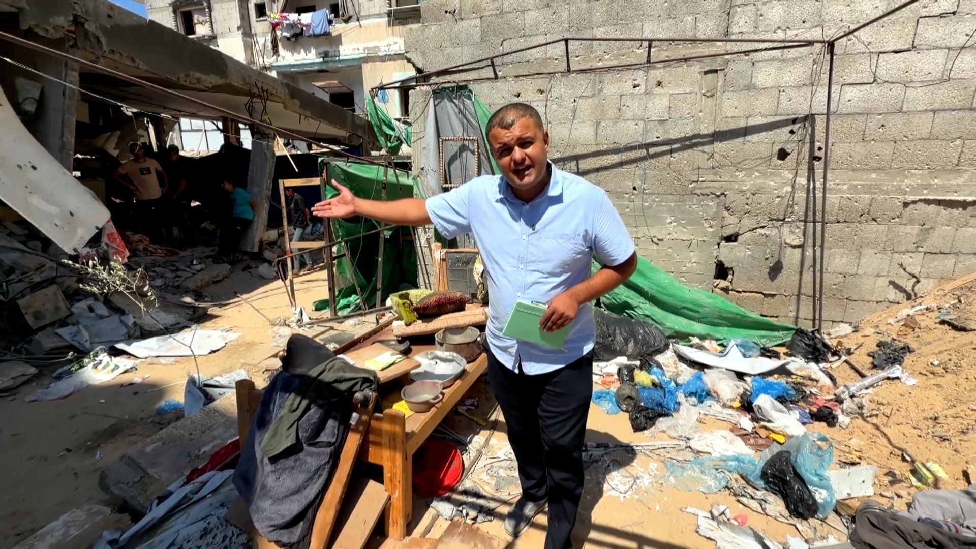 Israeli strike kills Palestinian in Gaza displacement camp