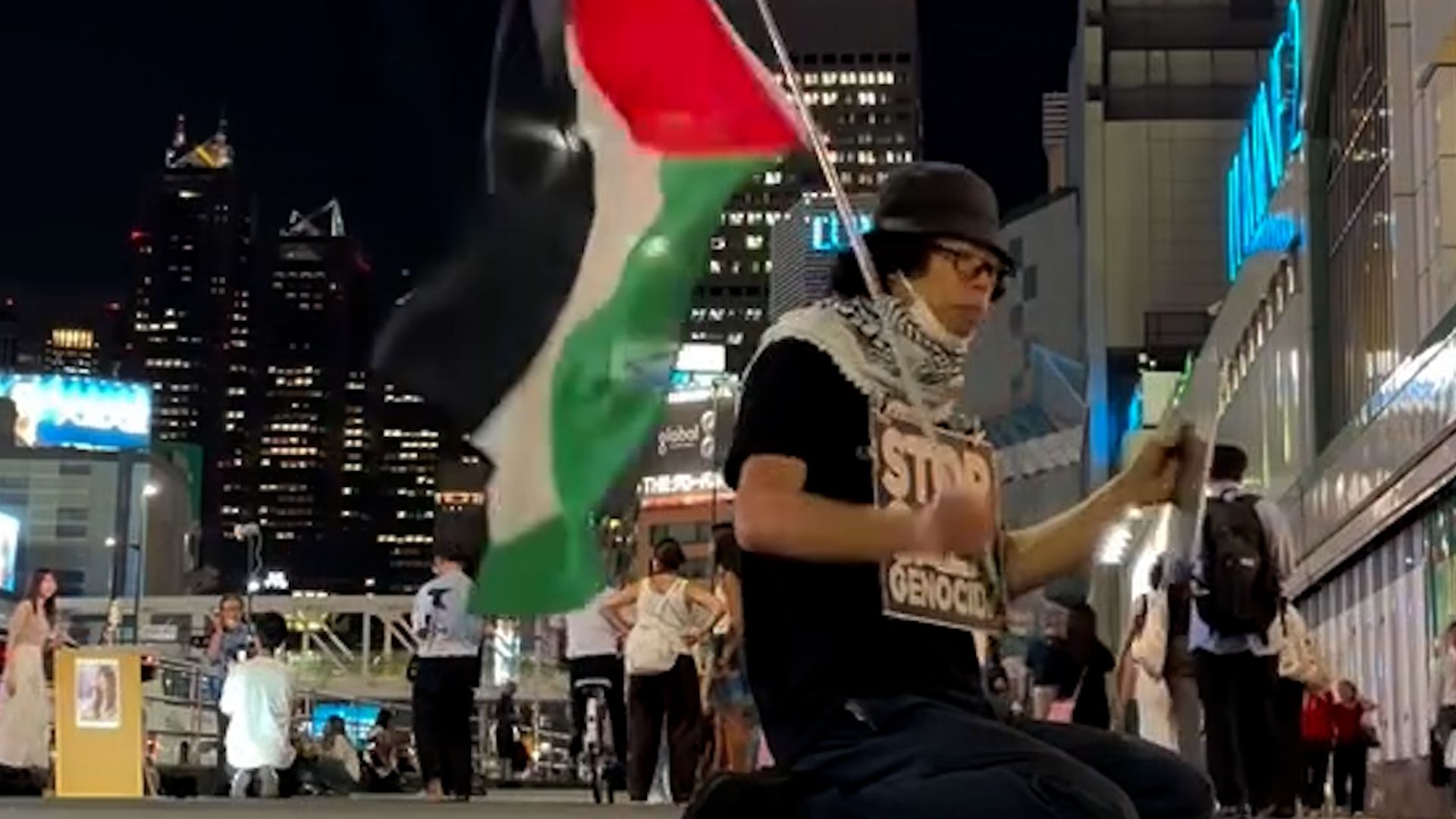 Japanese activist maintains Gaza protest campaign amid conflict