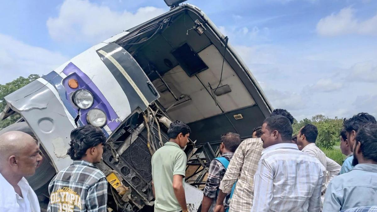 Twenty injured as RTC bus overturns on Tirupati-Madanapalle route