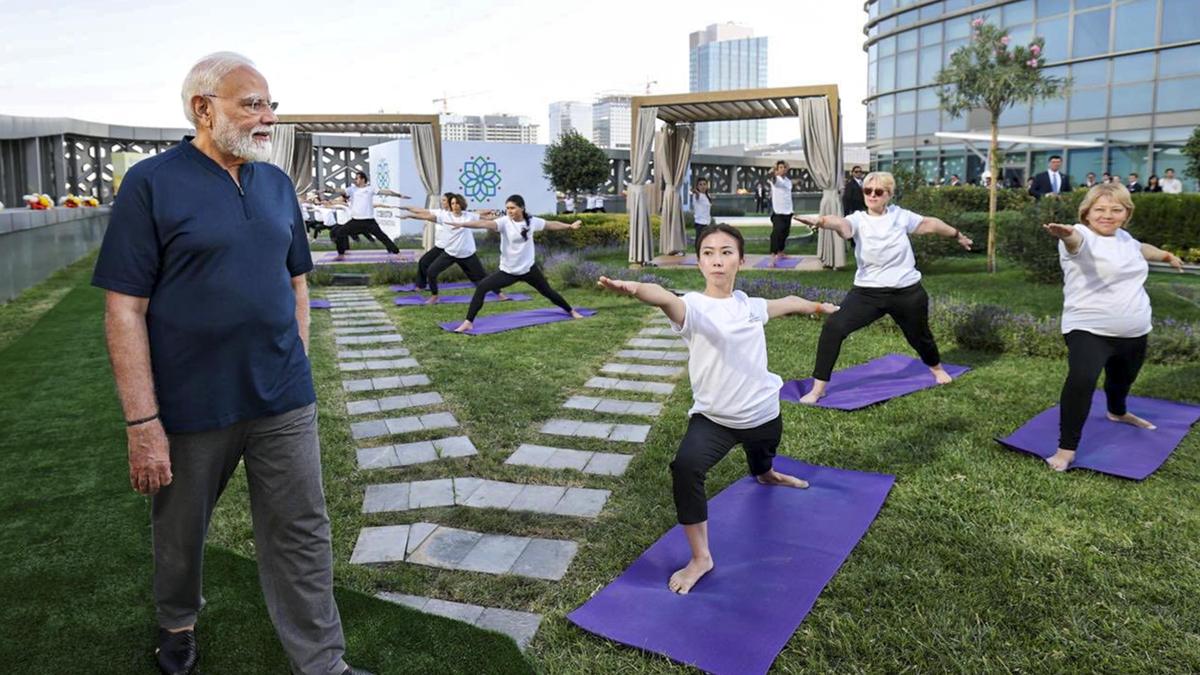 PM Modi participates in yoga session during Uzbekistan state visit