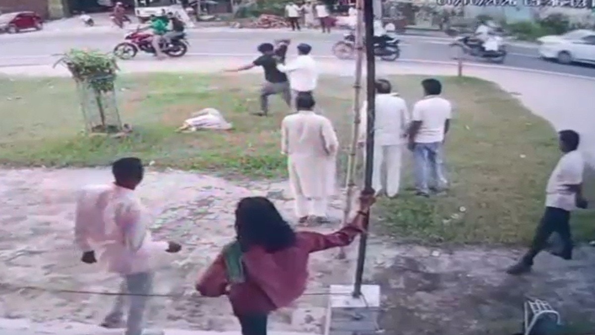Man arrested after CCTV captures belt assault on relative in Uttar Pradesh