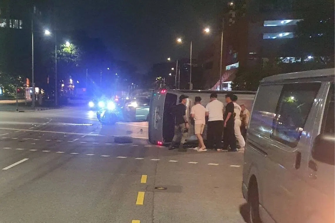 Driver arrested for drink driving, unlicensed operation in Geylang crash