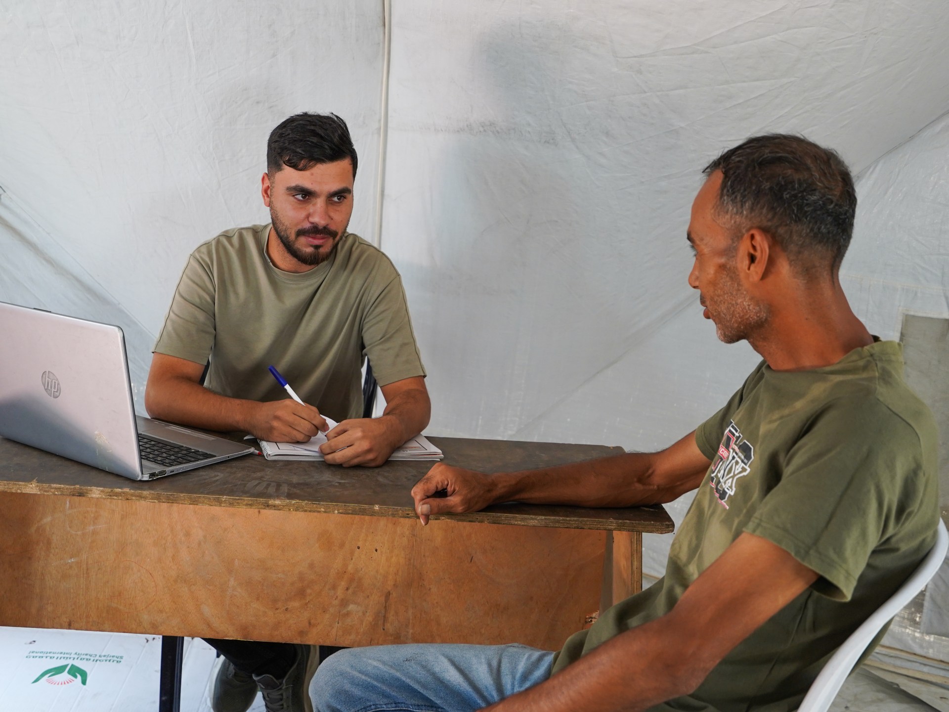 Gaza professionals adapt: tents replace offices amid housing shortage