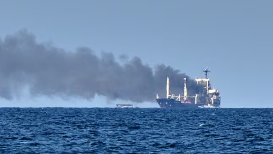 Cargo vessel catches fire in Black Sea amid ongoing drone attacks