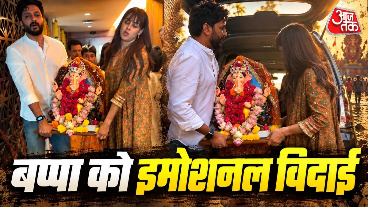 Ritesh Deshmukh, Genelia Share Emotional Ganesh Visarjan Moment