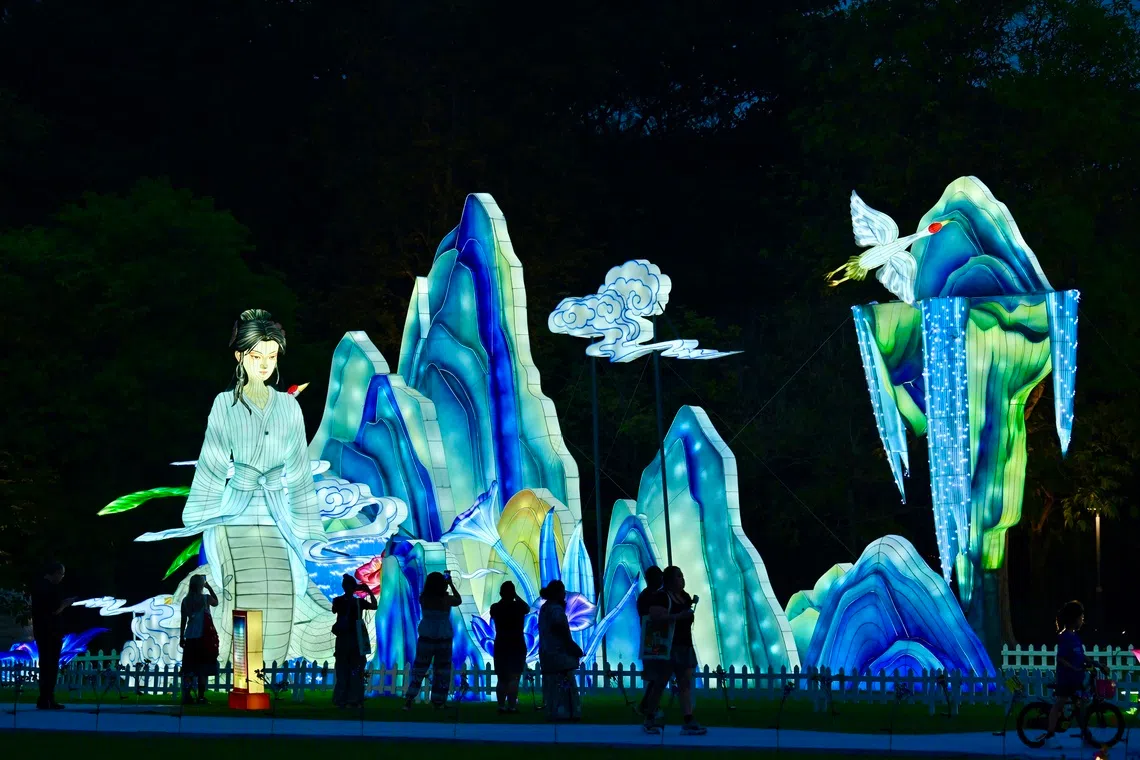 Jurong Lake Gardens illuminates Mid-Autumn Festival with legendary lantern displays