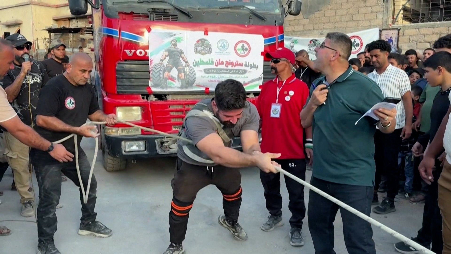 Amid destruction, Gaza's bodybuilders compete in strongman games