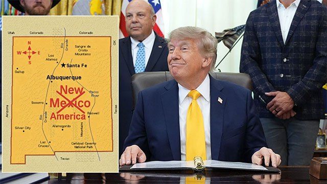 Trump shares map depicting New Mexico as 'New America'
