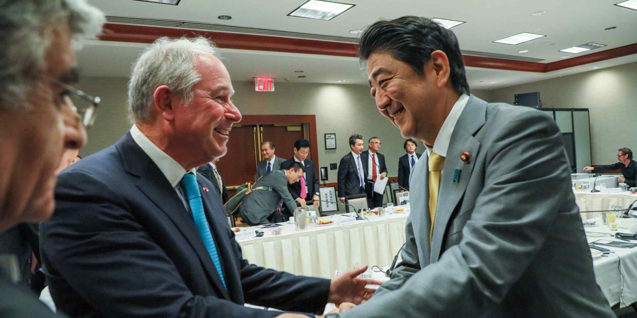 Schwarzman, Abe Discuss Strategic Partnership at High-Level Meeting