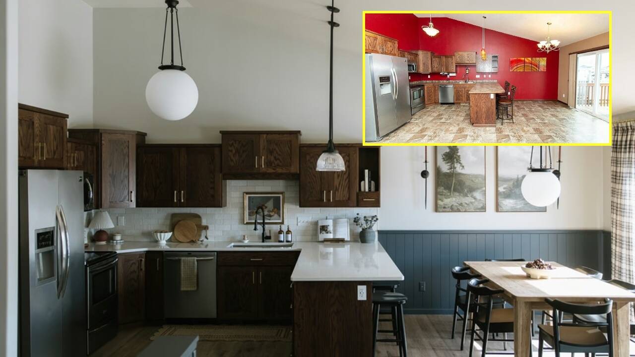 Budget kitchen makeover transforms dated space into farmhouse charm