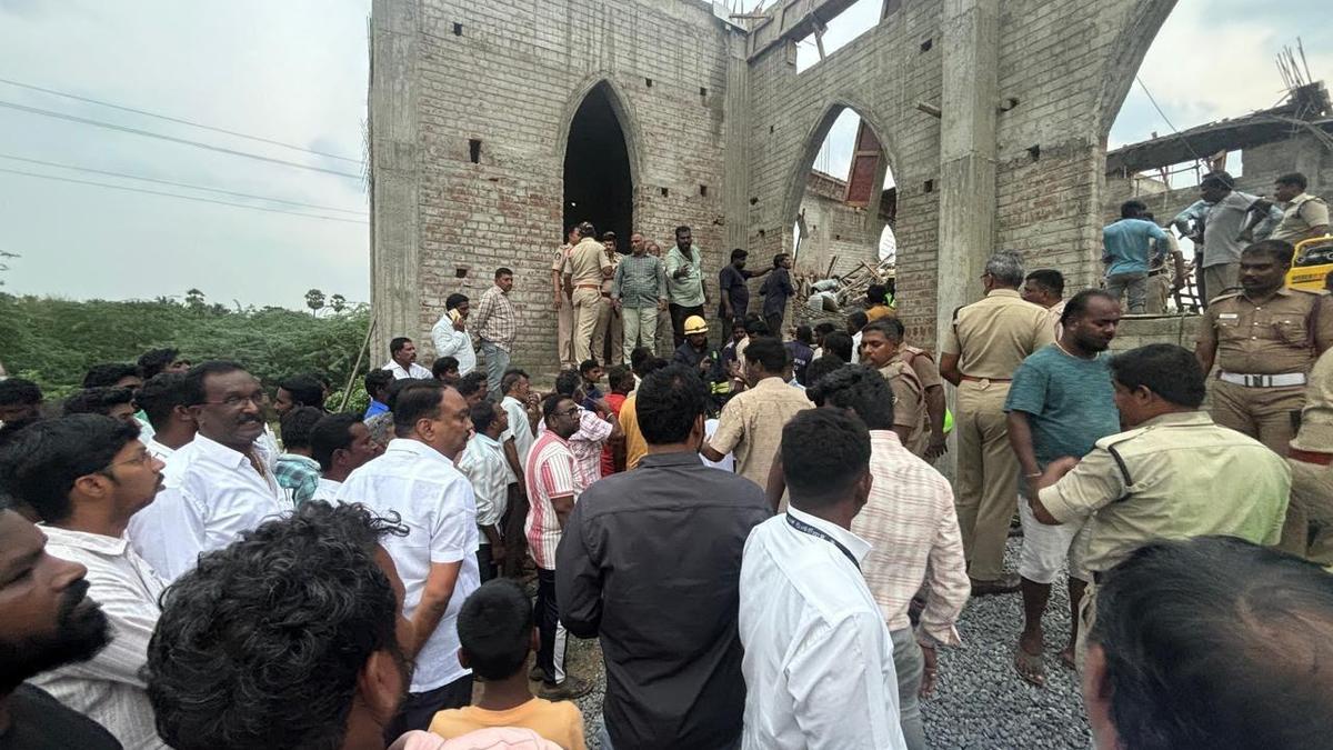 Church roof collapse kills two workers on Tamil Nadu-Andhra Pradesh border