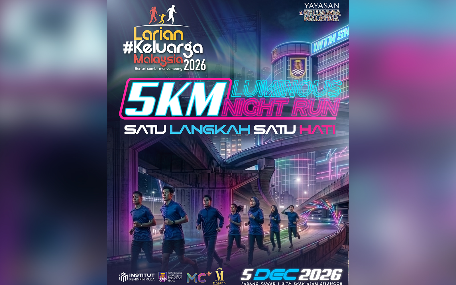 YKM Jangka 2,000 Peserta dalam Larian Keluarga Malaysia