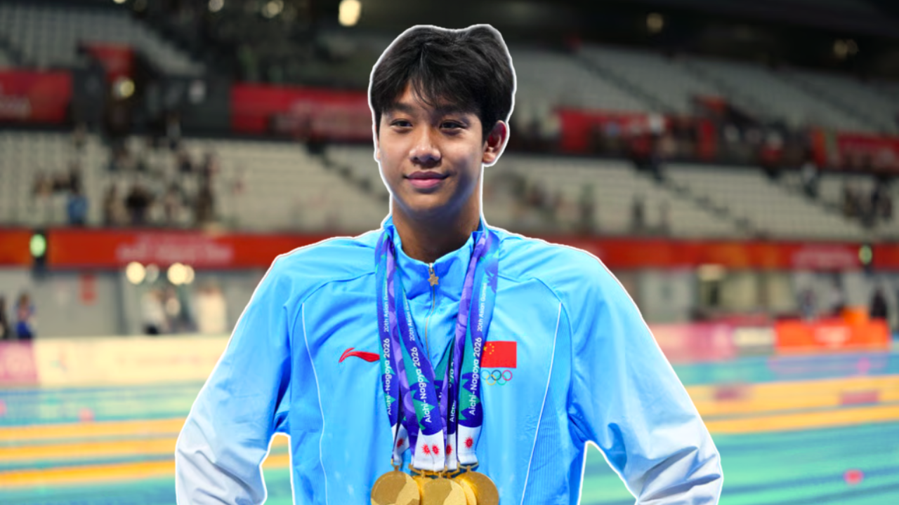 Chinese teen Zhang Zhanshuo sets Asian Games swimming record with seven golds