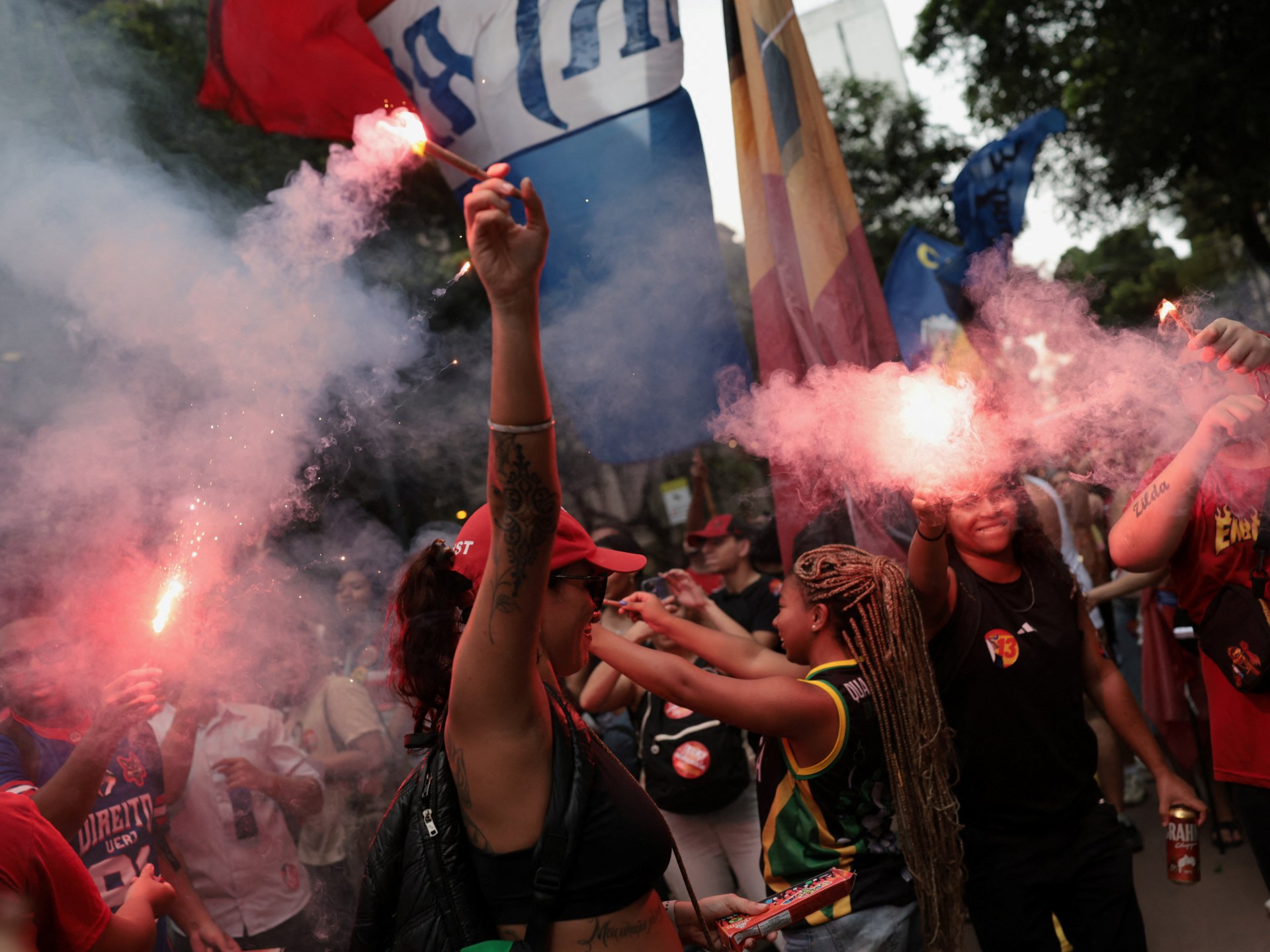 Thousands protest in Rio as Bolsonaro son advances to Brazil runoff