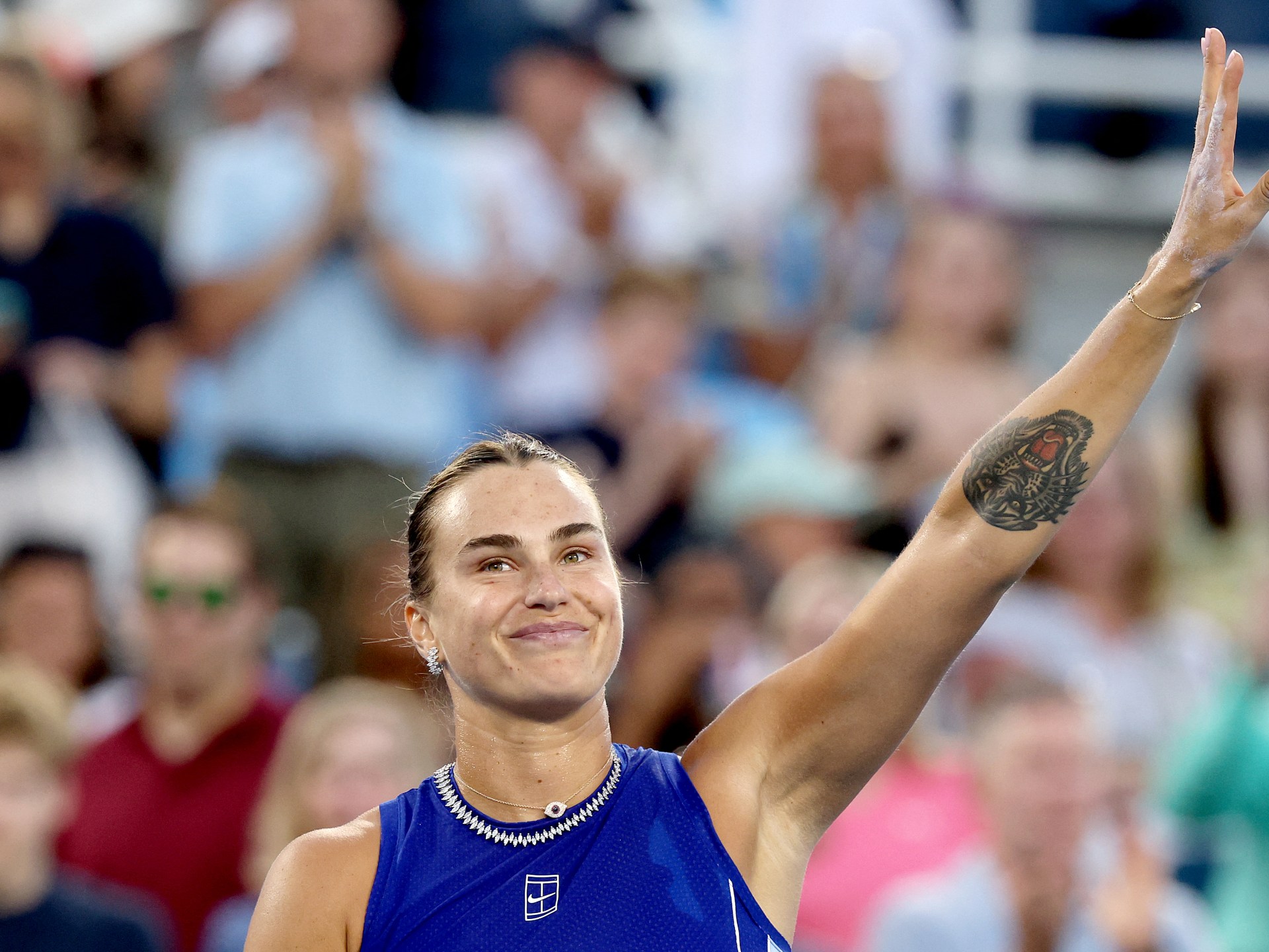 Sabalenka advances easily as Nakashima stuns Medvedev in Cincinnati