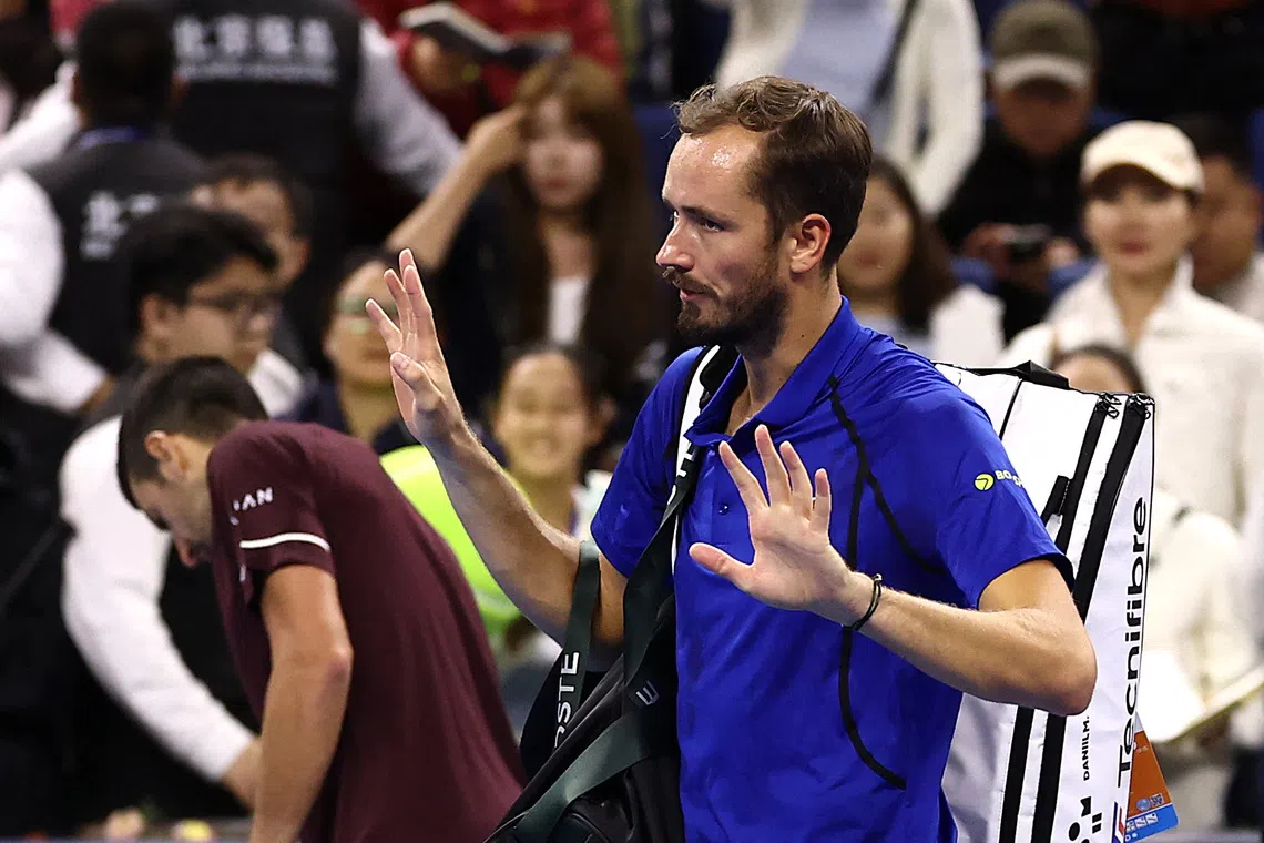Medvedev disqualified from China Open semi-final after striking spectator