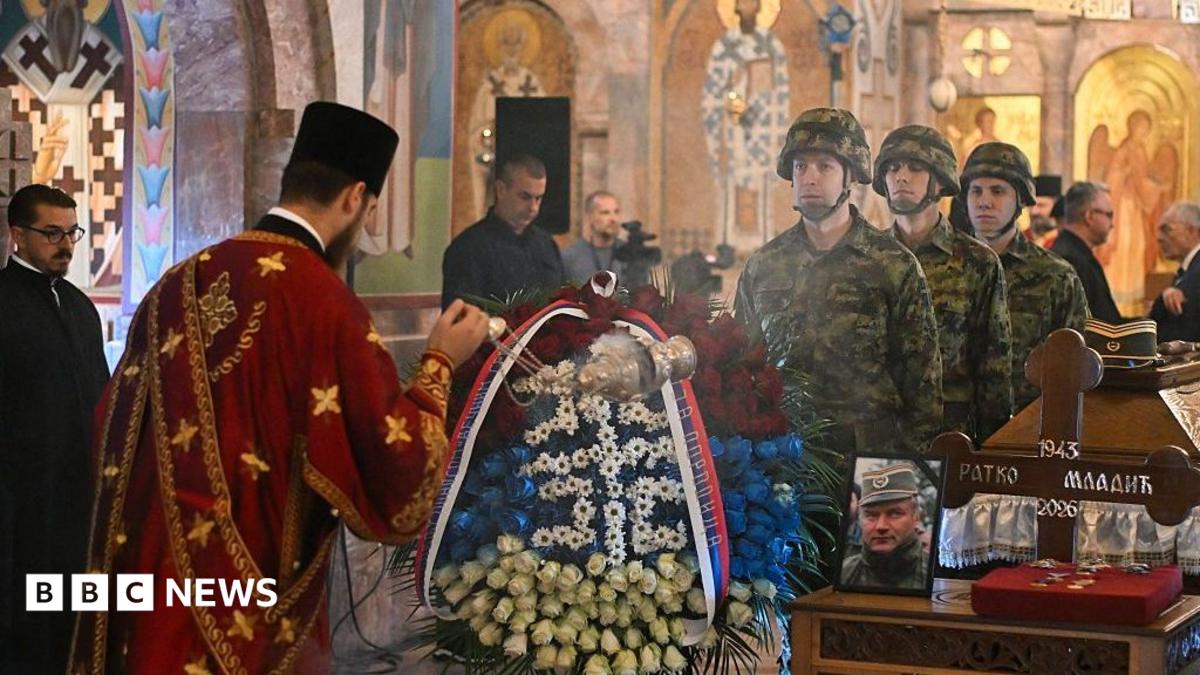 Thousands attend funeral of convicted war criminal Ratko Mladić in Serbia