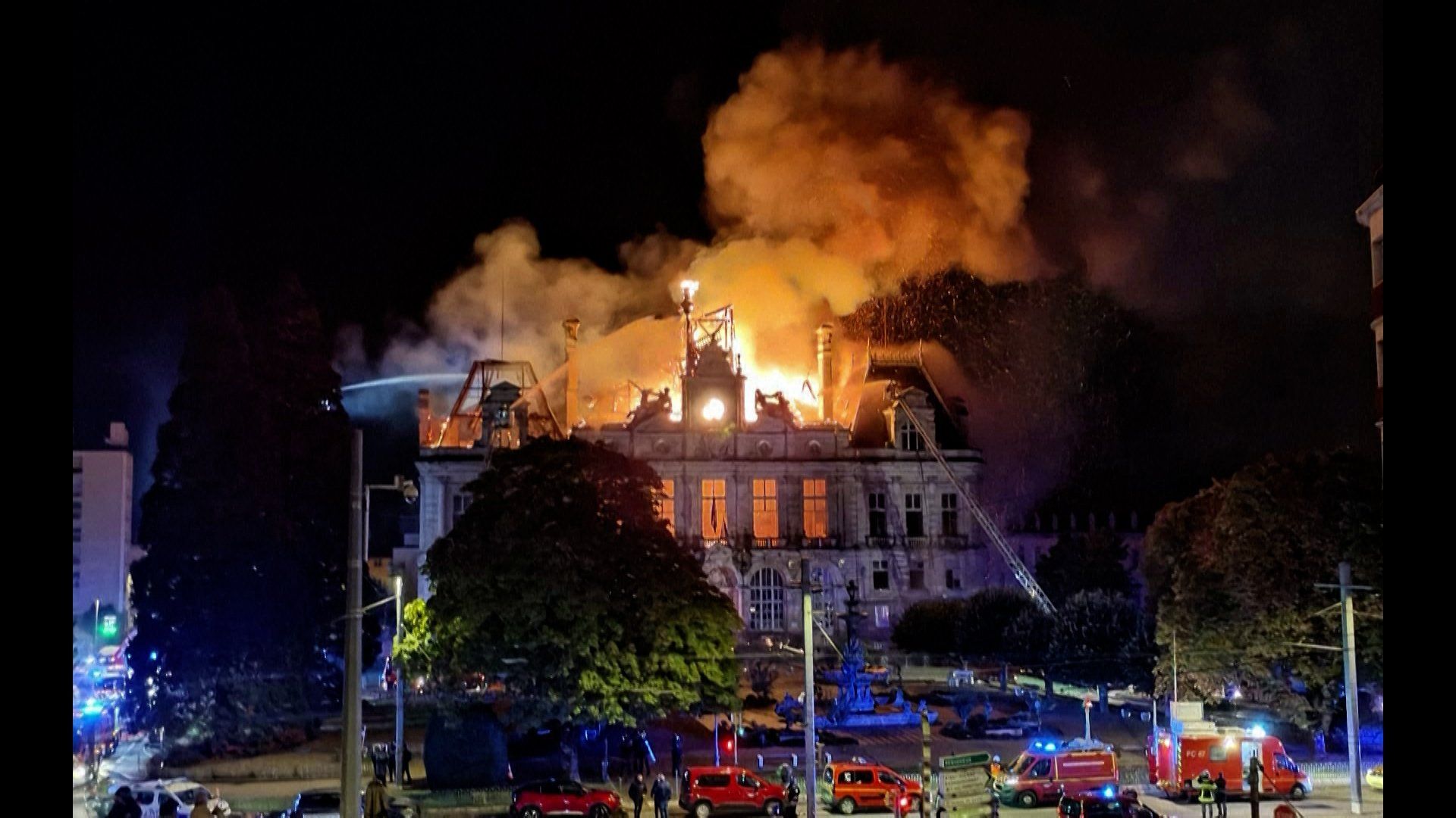 French Town Hall Damaged as Protests Escalate into Nighttime Violence