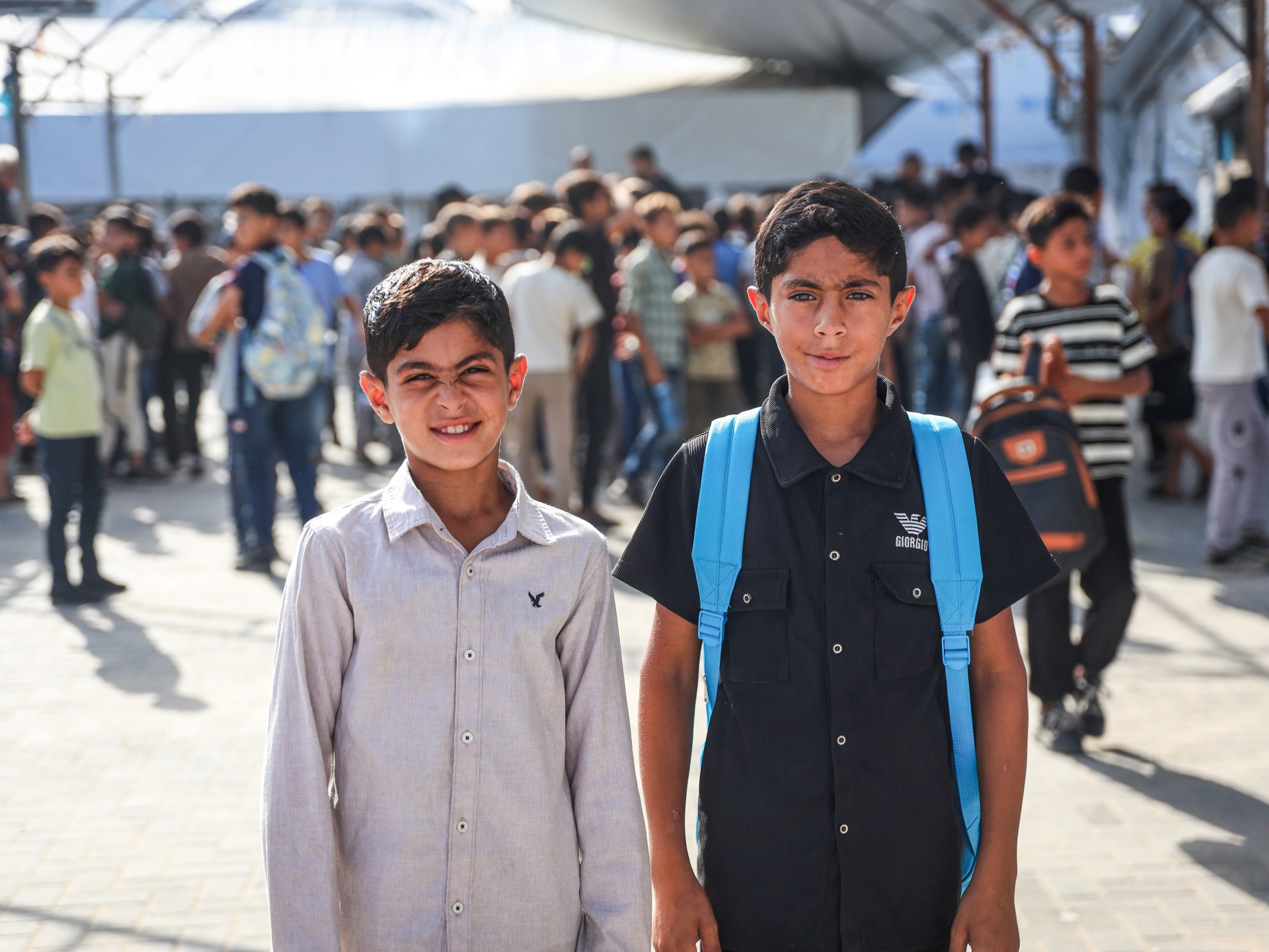 Gaza's children resume education in tent classrooms after extended conflict