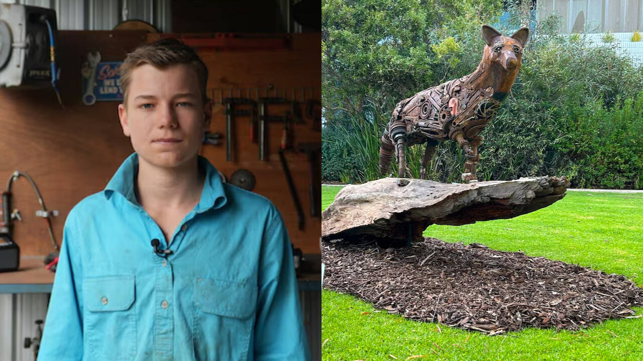 Teen Australian Artist Transforms Scrap Metal Into Prized Animal Sculptures