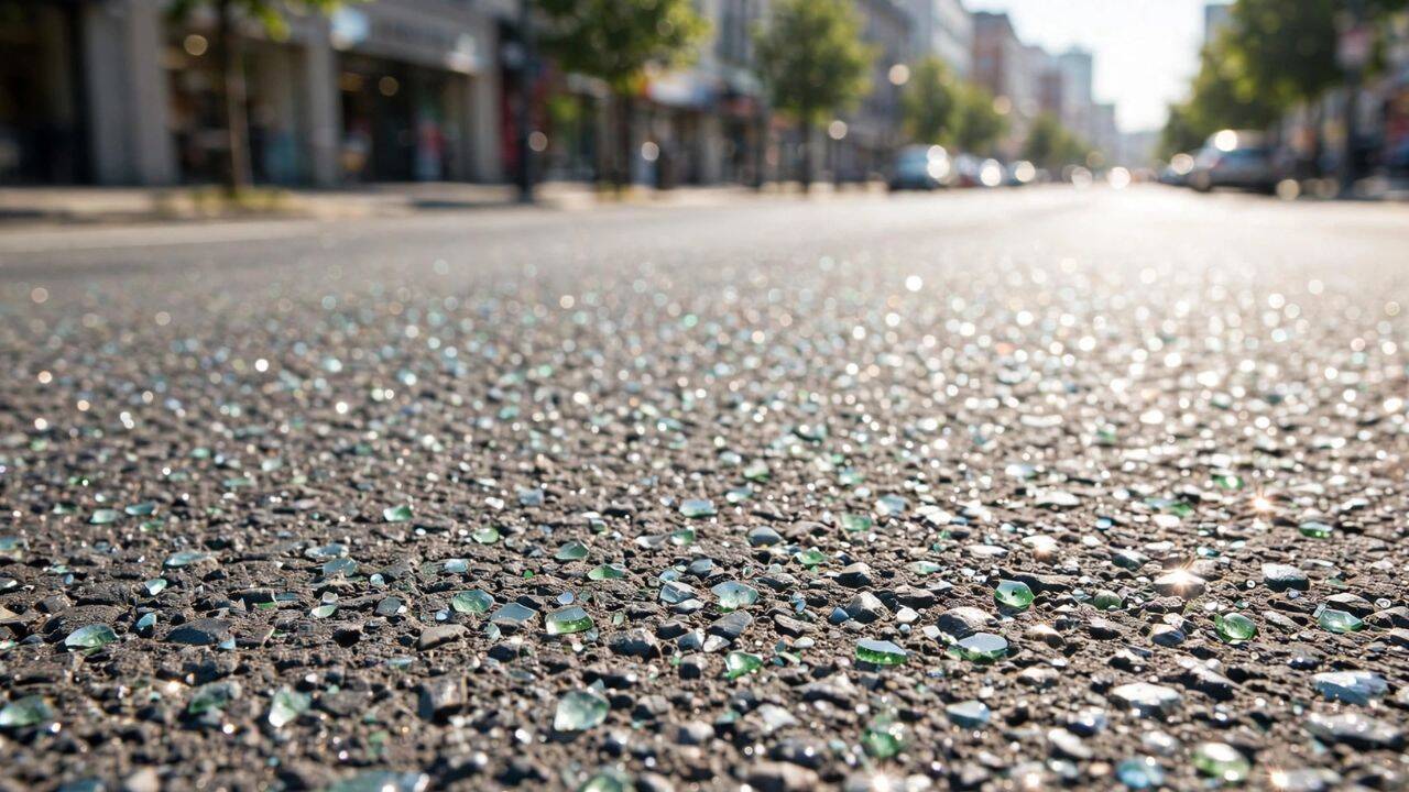 US city turns recycled glass into gleaming street surfaces