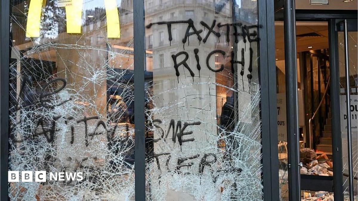 Paris violence leaves trail of destruction after nationwide protests escalate