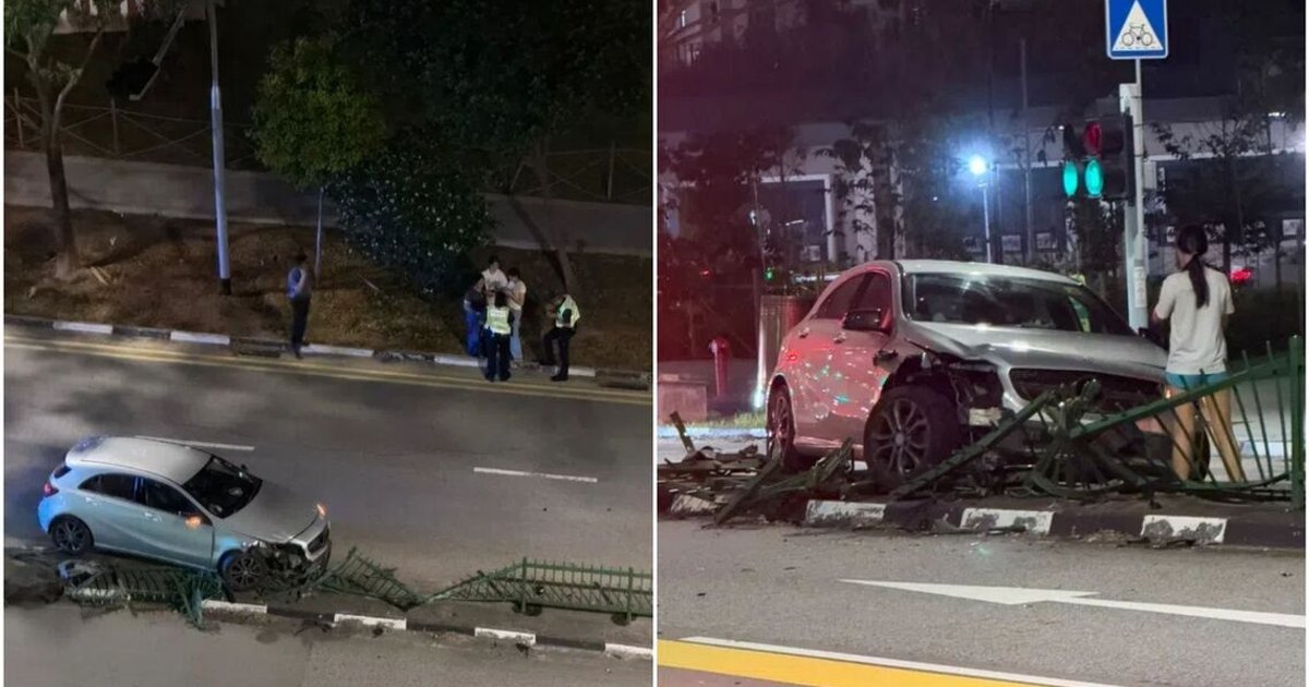 19-year-old woman assists police after vehicle strikes Tampines divider
