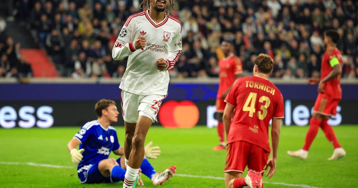 Barcola Tiga Gol, Liverpool Menghancurkan LASK 6-3 dalam Pertandingan Meriah