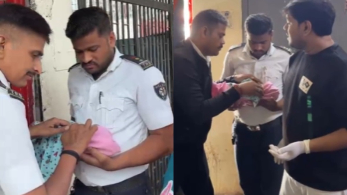 Woman delivers baby at police station with help of traffic officers